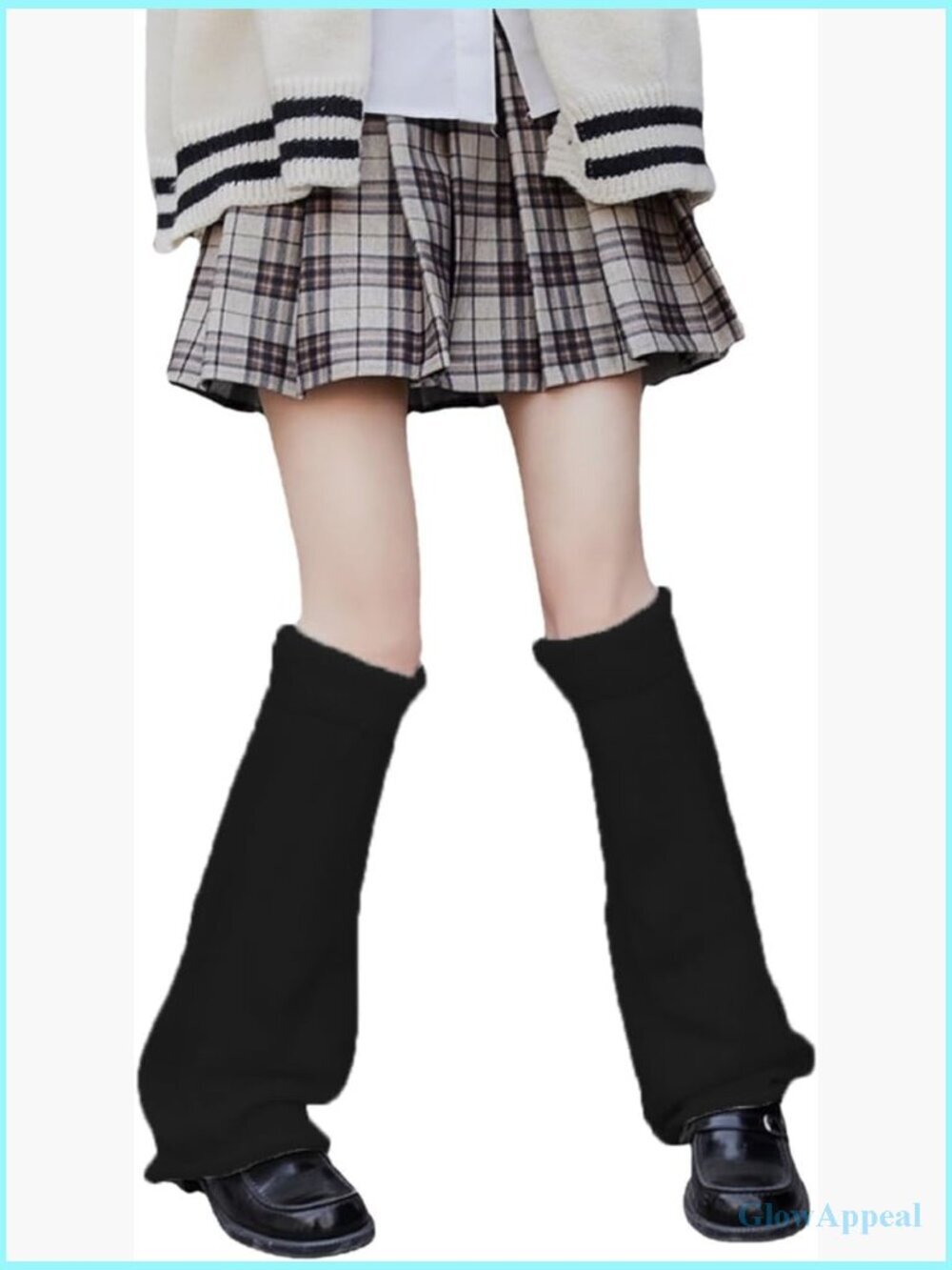 Harajuku Knit Leg Warmers Lace Button Flared Kawaii Lolita Gothic Loose Fit